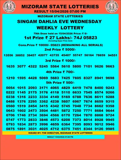 Singam Dahlia Eve 15 April 2026